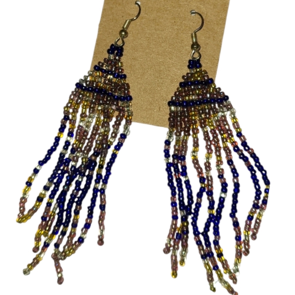 Handmade beautiful beaded‎ earrings